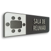 Placa de Sinalização Indicativa em MDF Efeito 3D - Sala de Reunião